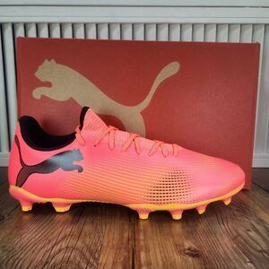PUMA Future 7 Play FG/AG 107723-03 Men Sz 11 Black Sunset Glow Soccer Cleats NEW